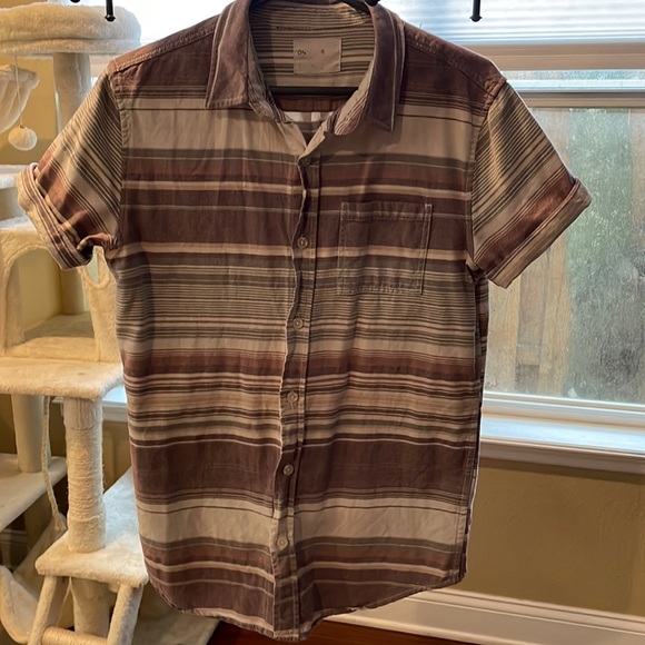PacSun Size S On The Byas Short Sleeve Button Down - Picture 1 of 5